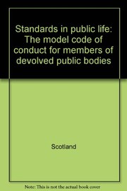 Cover of Standards in public life by Scotland. Scottish Executive.