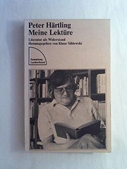 Cover of Meine Lektüre by Peter Härtling