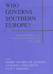 Front cover of Who governs Southern Europe? by Pedro Tavares de Almeida