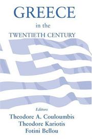 Front cover of Greece in the twentieth century by Theodore A. Couloumbis