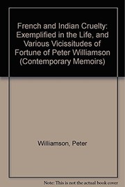 Cover of French and Indian cruelty by Peter Williamson