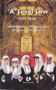 Cover of A-level law by Anthony M. Dugdale