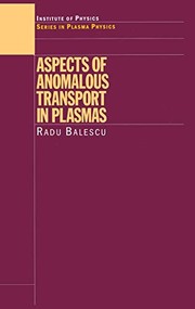 Front cover of Aspects of anomalous transport in plasmas by Radu Balescu