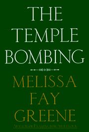 Cover of The Temple bombing by Melissa Fay Greene