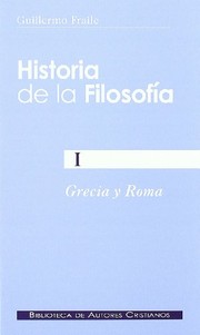 Front cover of Historia de la Filosofía I by Guillermo Fraile