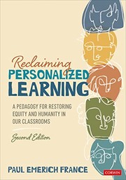 Front cover of Reclaiming Personalized Learning by Paul Emerich France
