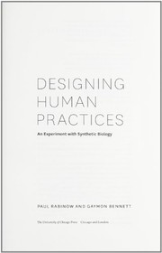 Cover of Designing human practices by Paul Rabinow