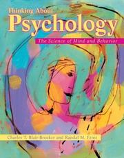 Cover of Thinking about psychology by Charles T. Blair-Broeker