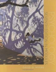 Front cover of Psychology, Seventh Edition, in Modules by David G. Myers