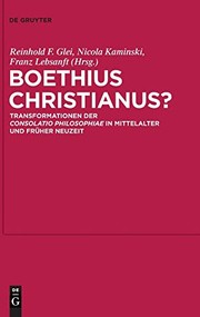 Front cover of Boethius Christianus? by Reinhold Glei