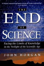 Front cover of The end of science by Horgan, John