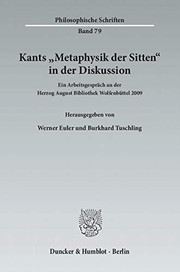 Cover of Kants "Metaphysik der Sitten" in der Diskussion by Werner Euler