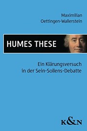 Cover of Humes These by Maximilian Oettingen-Wallerstein