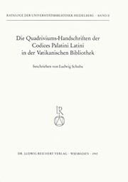 Cover of Die Quadriviums-Handschriften der Codices Palatini Latini in der Vatikanischen Bibliothek by Biblioteca apostolica vaticana.