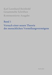 Front cover of Versuch einer neuen Theorie des menschlichen Vorstellungsvermögens by Karl Leonhard Reinhold