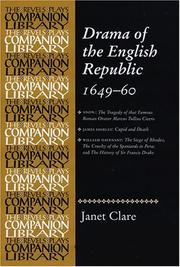 Cover of Drama of the English Republic, 1649-1660 by Janet Clare