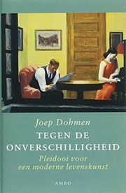 Cover of Tegen de onverschilligheid by Joep Dohmen