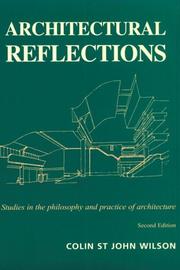 Cover of Architectural reflections by Colin St. John Wilson