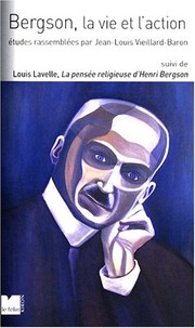 Front cover of Bergson, la vie et l'action by Jean-Louis Vieillard-Baron