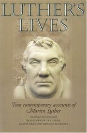 Cover of Luther's lives by Elizabeth Vandiver
