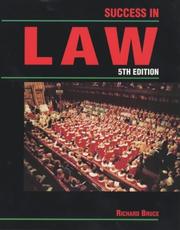 Cover of Success in Law (Success Studybooks) by Richard H. Bruce