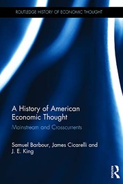 Front cover of A History of American Economic Thought by James Cicarelli