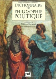 Cover of Dictionnaire de philosophie politique by Philippe Raynaud