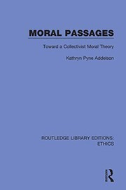 Cover of Moral Passages by Kathryn Pyne Addelson