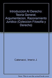 Cover of Introduccion Al Derecho by Imerio J. Catenacci