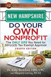 Front cover of NEW HAMPSHIRE Do Your Own Nonprofit by Kitty Bickford