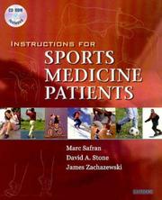 Front cover of Instructions for Sports Medicine Patients by Marc Safran