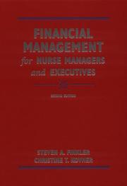 Cover of Financial management for nurse managers and executives by Steven A. Finkler