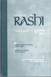 Front cover of Miriam and the spies by Menaḥem Mendel Schneersohn