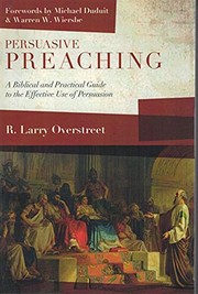 Cover of Persuasive Preaching by R. Larry Overstreet
