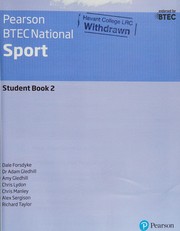 Front cover of BTEC Nationals Sport Student Book 2 + ActiveBook by Adam Gledhill