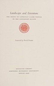 Front cover of Landscape and Literature by Lawrence Clark Powell