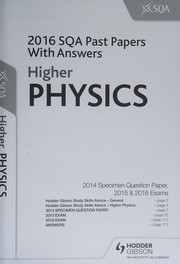 Cover of Higher Physics 2016-17 SQA Past Papers with Answers by SQA Past Papers Staff