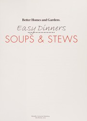 Cover of Better Homes and Gardens Easy Dinners by Unknown