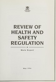 Front cover of Review of Regulation by Health & Safety Executive