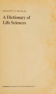 Cover of A Dictionary of Life Sciences (Pan Reference Books) by E.A. Martin