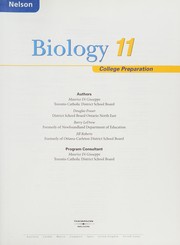 Cover of Nelson biology 11 by Maurice Di Giuseppe