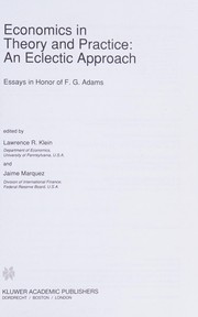Front cover of Economics in theory and practice by Lawrence R. Klein