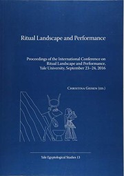 Front cover of Ritual Landscape and Performance by Christina Geisen