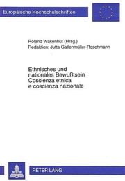 Front cover of Ethnisches und nationales Bewusstsein = by FIMO-Kolloquium (1st 1994 Universität Florenz)