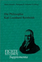 Cover of Die Philosophie Karl Leonhard Reinholds by Martin Bondeli
