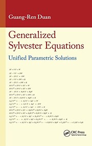 Front cover of Generalized Sylvester Equations by Guang-Ren Duan