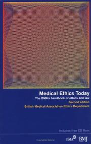 Front cover of Medical ethics today by Veronica English
