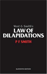 Front cover of West & Smith's Law of Dilapidations by PF Smith