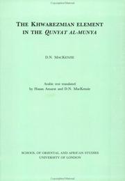 Front cover of The Khwarezmian Element in the Qunyat-al-munya by D. N. Mackenzie