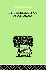 Front cover of Elements of Psychology by Edward L. Thorndike